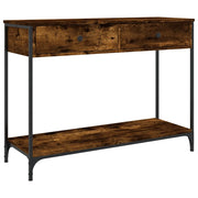Tavolino Consolle | Tavolo d'Ingresso Rovere Fumo 100x34,5x75cm Legno Multistrato