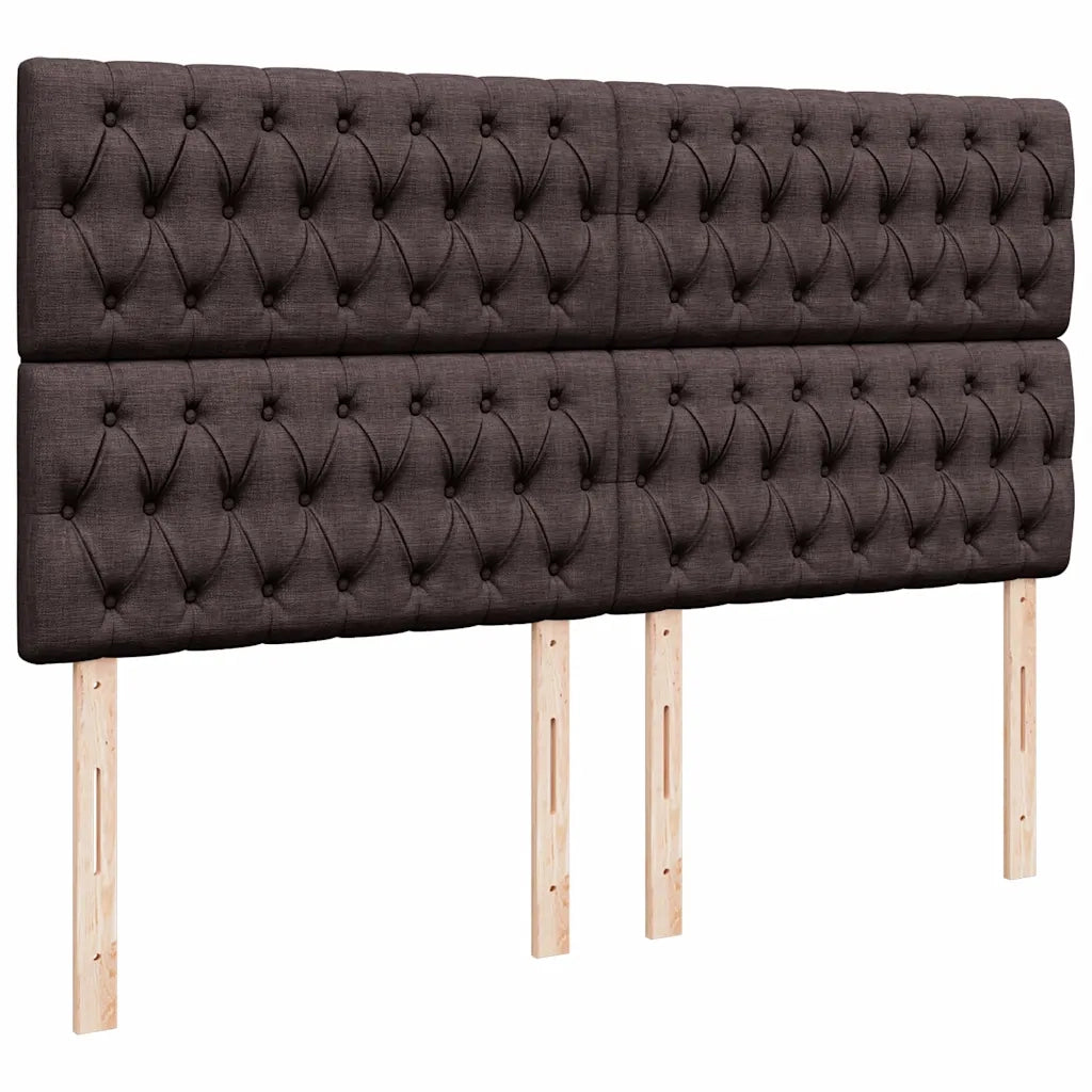 Giroletto a Molle con Materasso Marrone Scuro 180x200cm Tessuto 3294057