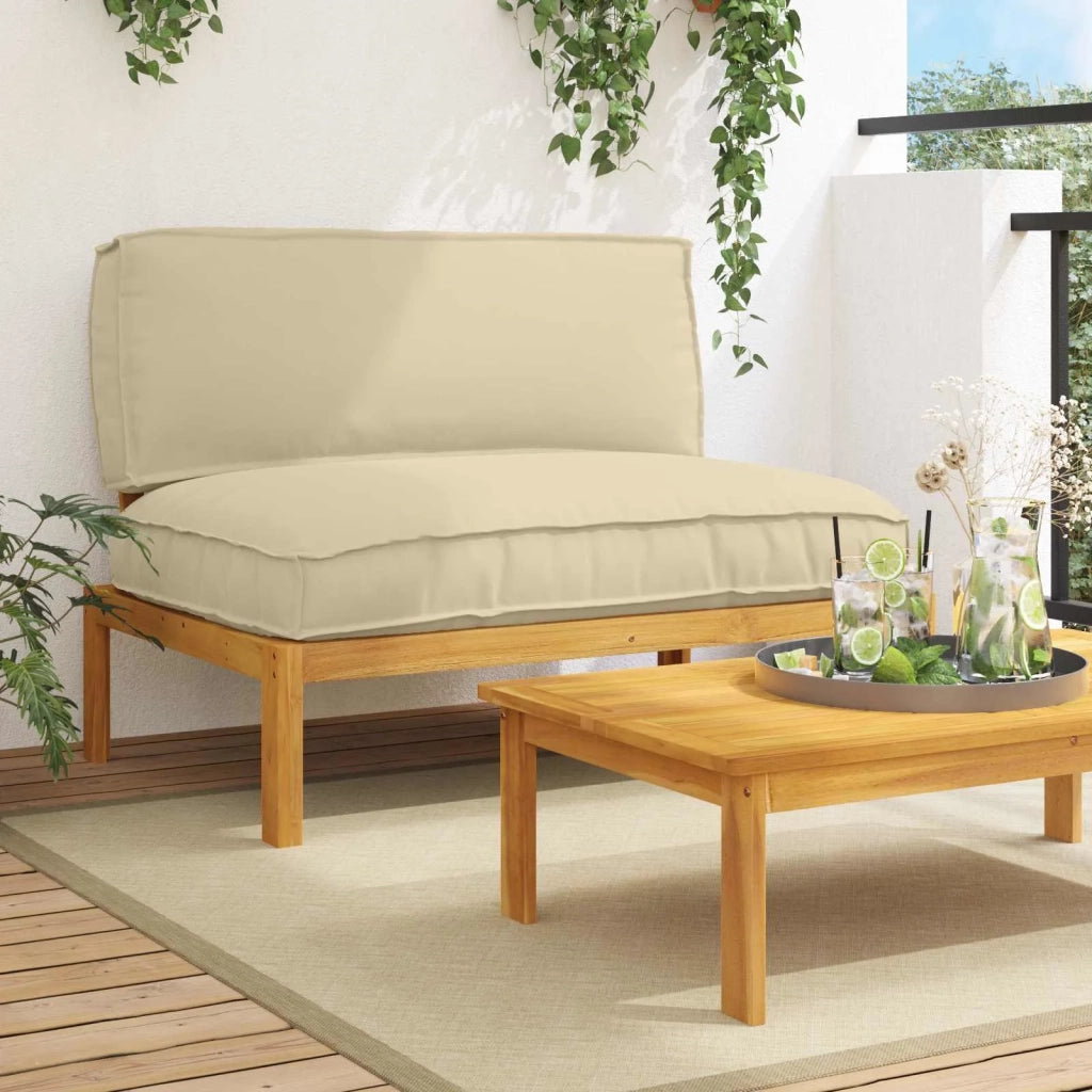 Set di divani Beige 120 x 92 x 69 cm Legno di Acacia Massello 3418199