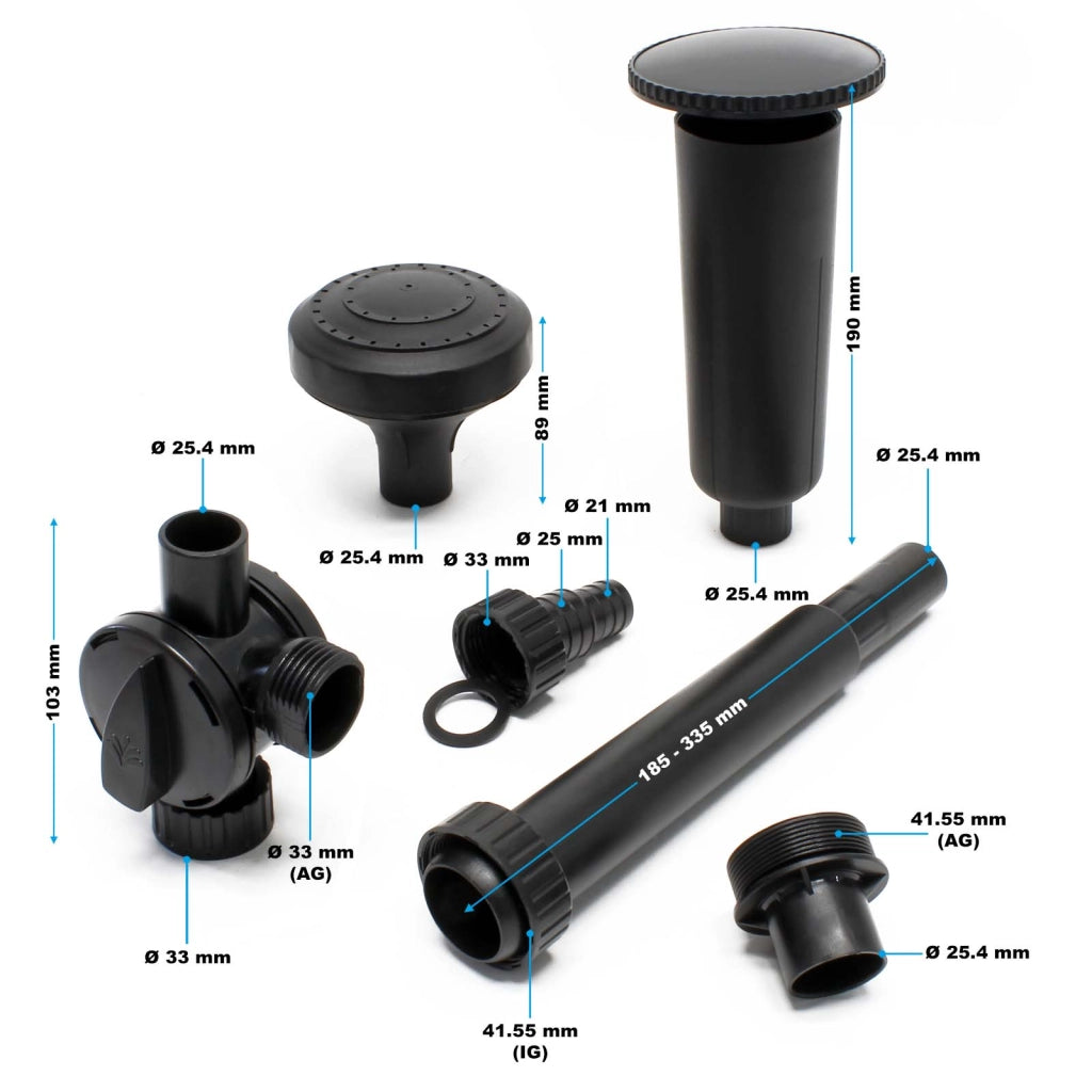Filtro UV per fontana CUF-2800 3.000 l/h 30 W Prevalenza 2 m Lampada UVC 11 W