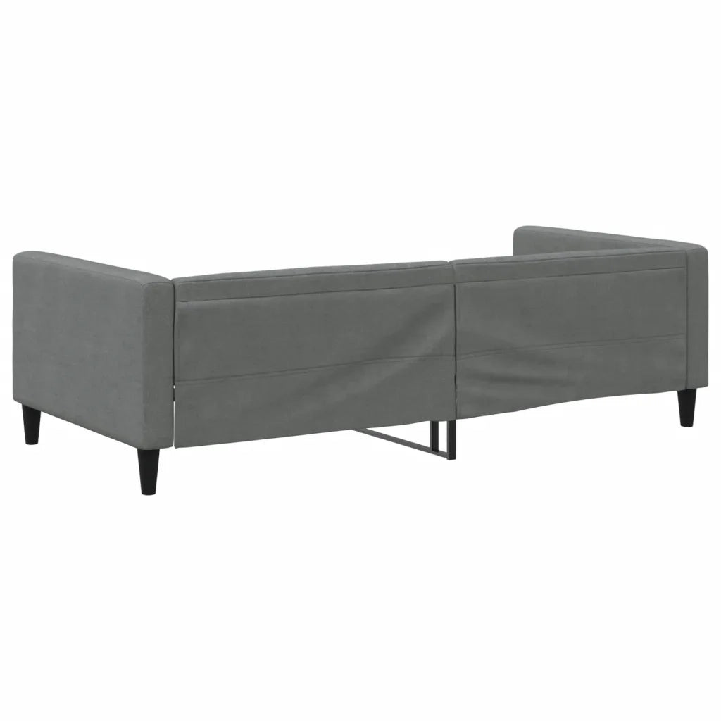 Letto singolo | Letto per adulti | Letto da Giorno Grigio Scuro 100x200 cm in Tessuto