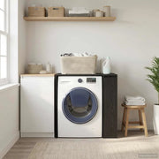 Mobiletto per lavatrice con porta Rovere Nero 87 x 60 x 89 cm 8006801