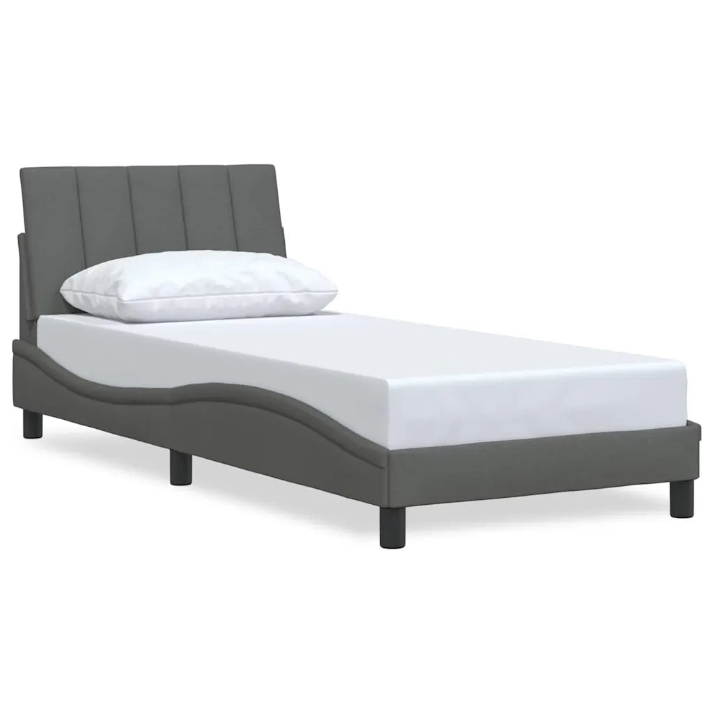 Giroletto senza Materasso Hanko Grigio Scuro 90x200 cm Tessuto