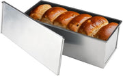 Cassa per Pane con Copertura - Antisudamento - Metallo Pesante - 2,2 lbs - 33 x 12 x 12 cm - Sostenibile e Resistente ai Colpi - Cassa per Pane