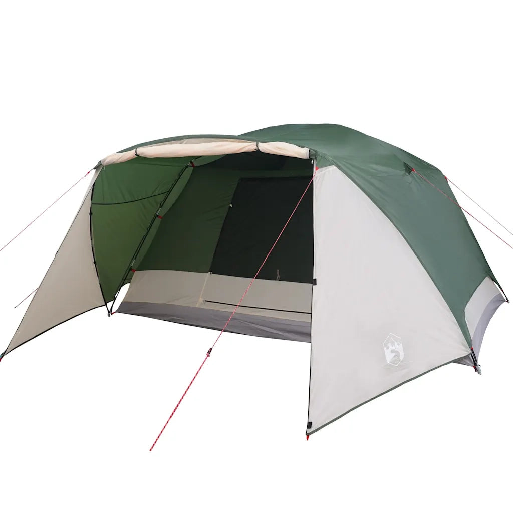 Tenda da Campeggio con Portico per 4 Persone Verde Impermeabile 94415