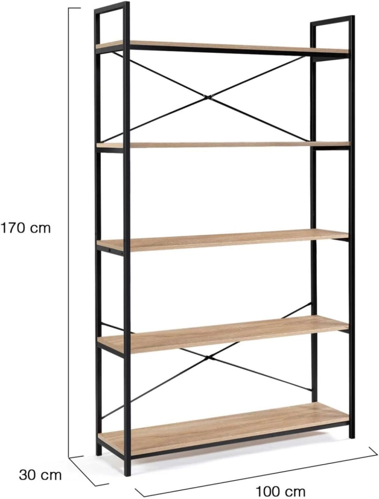 Scaffale XL 5 livelli DETROIT design industriale 170 cm
