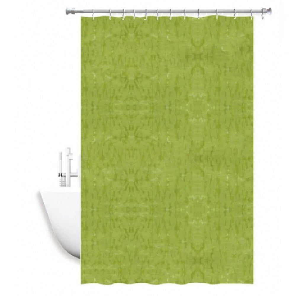 Trade Shop - Tenda Doccia Vasca Antimuffa Impermeabile Verde 2d 180 X 220 Cm Con Anelli 52131 -