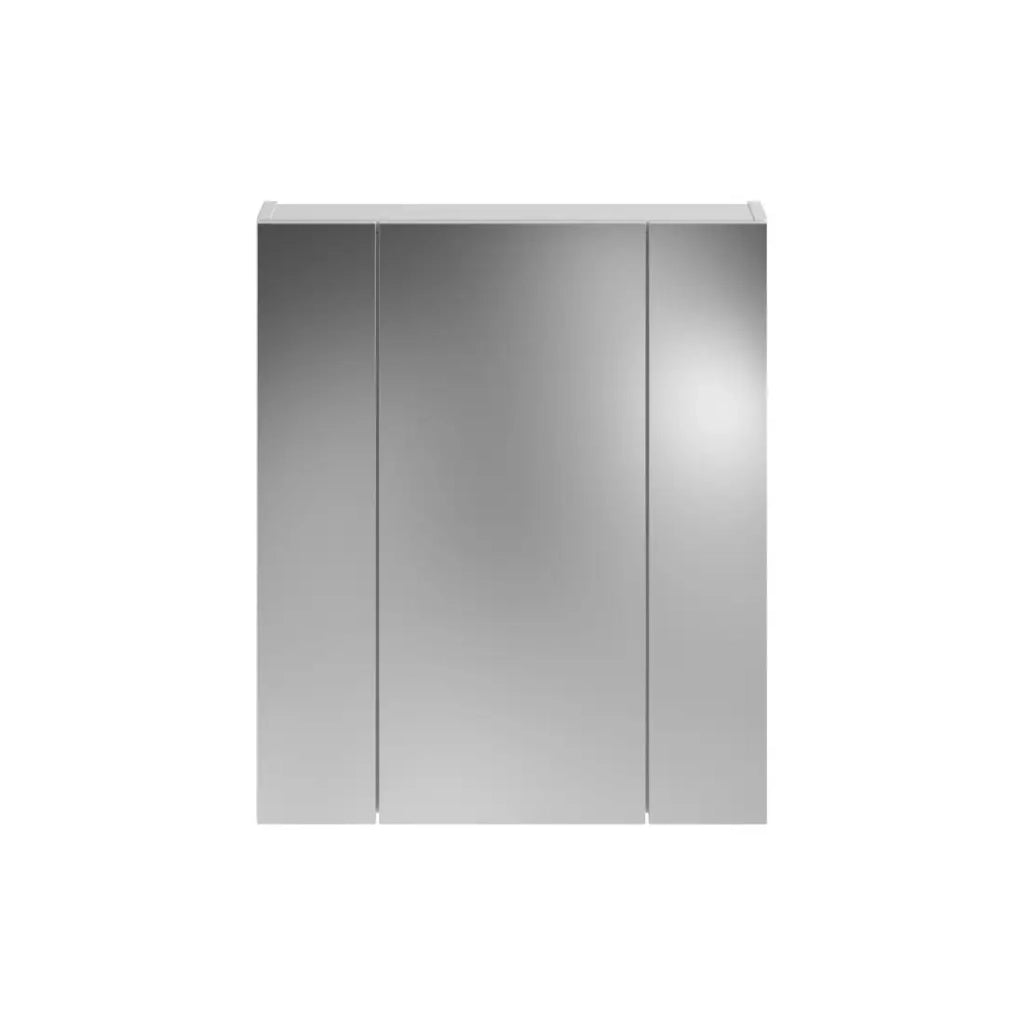 Set da bagno: mobile sottolavabo + mobiletto con specchio - Bianco lucido - KLEANKIN