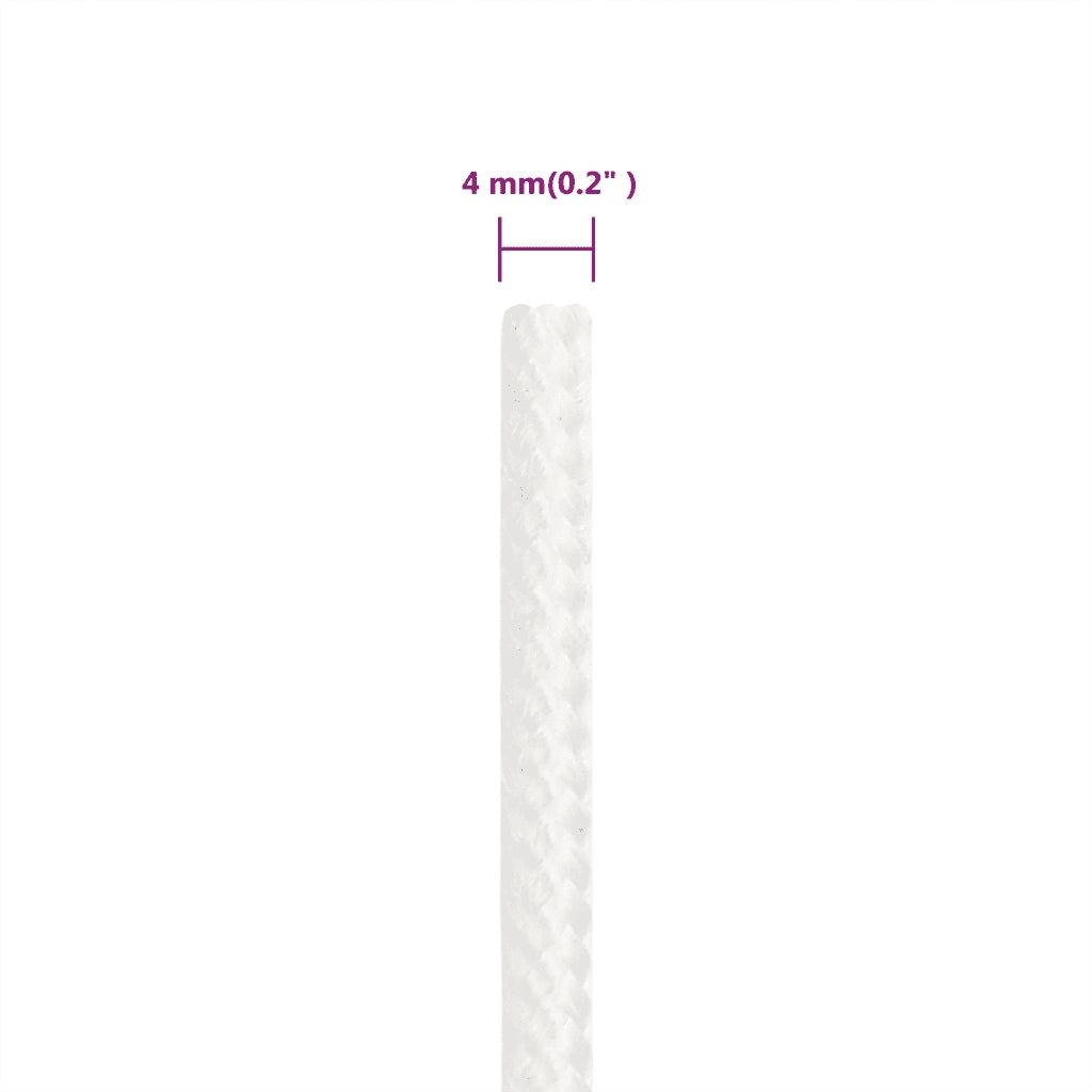 Corda Nautica Completamente Bianca 4 mm 25 m in Polipropilene