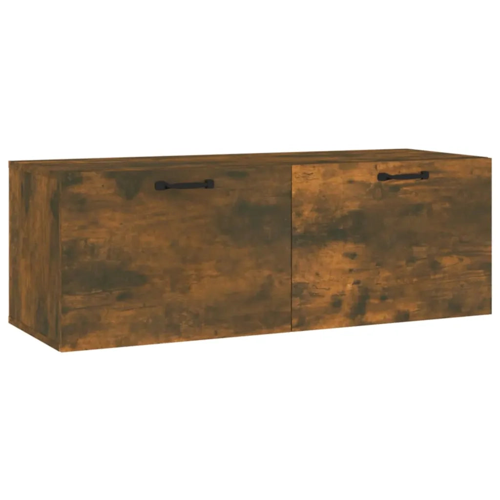 Armadietto a Muro | Mobile Pensile Rovere Fumo 100x36,5x35 cm Legno Multistrato