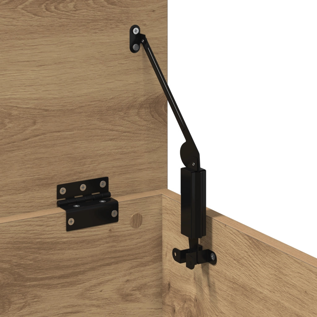 Scatola di Stoccaggio  in Rovere Artigianale 30x35x35 cm in Legno Ingegnerizzato