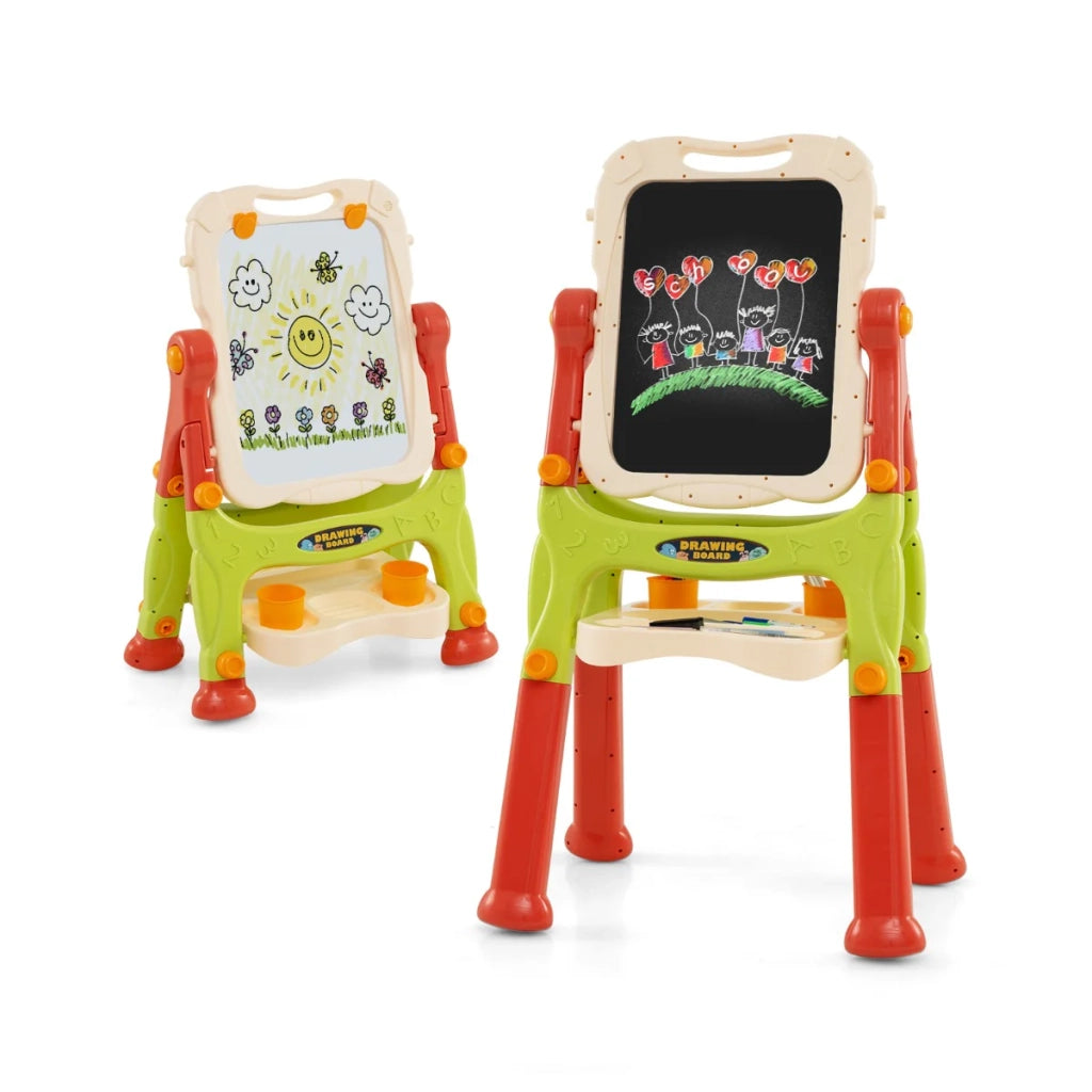 Cavalletto regolabile per bambini 57 x 32 x 81 cm ideale per attività artistiche e artigianali robusta struttura in PP arancione 20_0011057