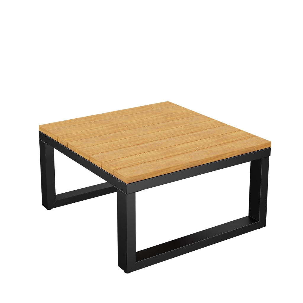 Set Giardino 6 Pezzi con Tavolo e Tavolino ¨C MINIMAL ¨C Polyrattan Grigio, Acciaio