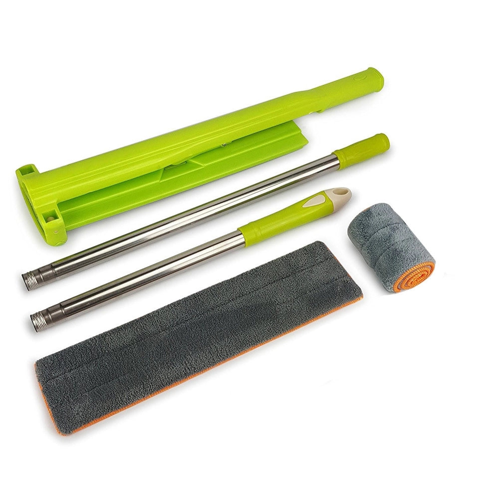 Trade Shop - Scopa Strizza Sweep Mop Lava E Asciuga Pavimenti Parquet Marmo Panno Microfibra -