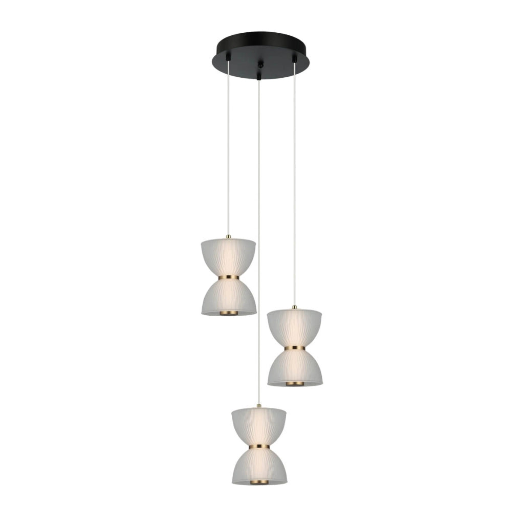 Lampada sospesa Italux TICA LED 22W 3000K bianco/nero