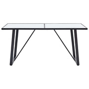Tavolo da Pranzo Bianco 160x80x75 cm in Vetro Temperato 281553