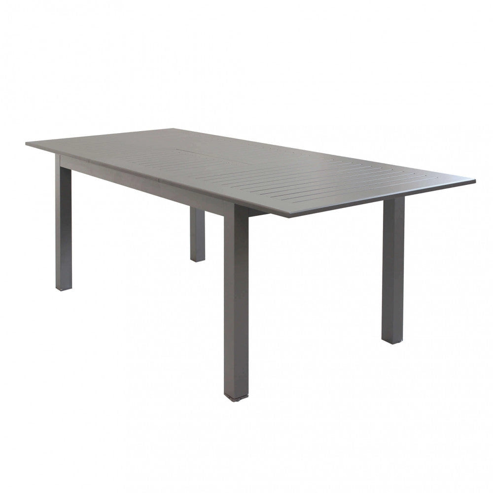 Tavolo Cuba Allungabile 150/210x90x75 h cm in Alluminio Taupe
