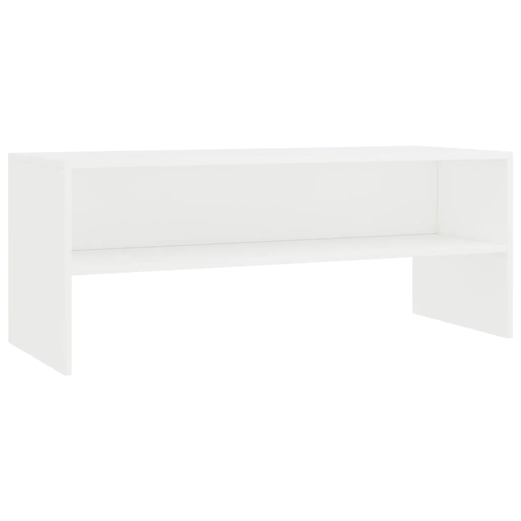 Mobile TV multimediale mensola TV credenza TV sala da pranzo soggiorno camera da letto 100 x 40 x 40 cm legno ingegnerizzato bianco 02_0025527