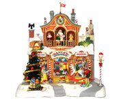 Laboratorio Babbo Natale Scena in Movimento Luminosa Villaggio Natalizio Lemax