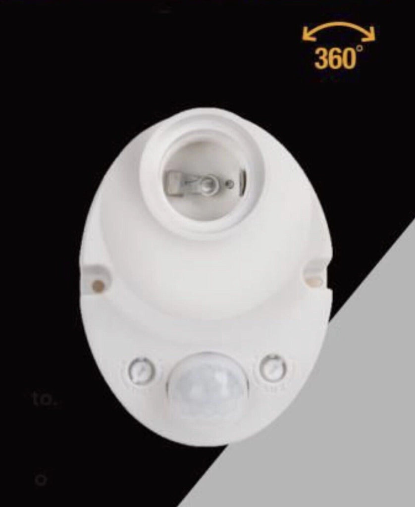 Portalampada E27 con sensore di movimento 360 rilevatore presenza per lampadine