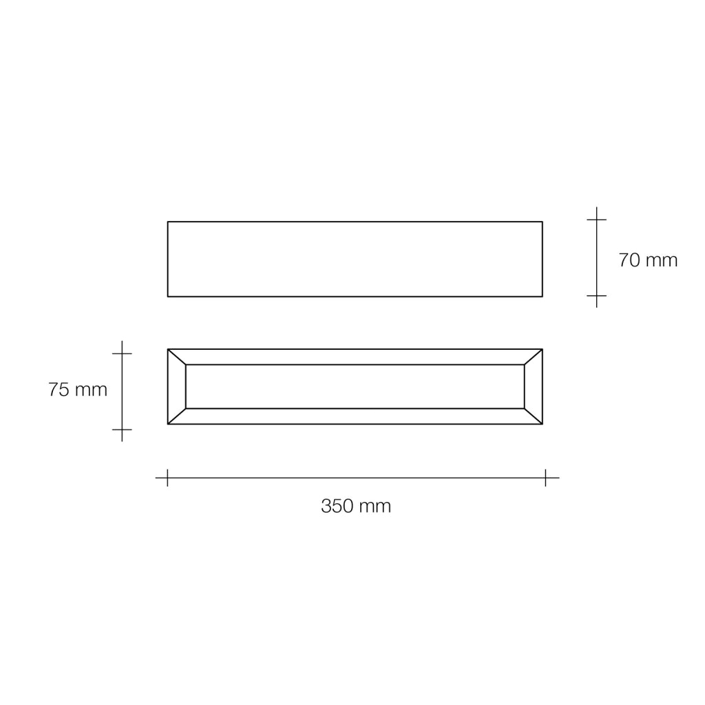 HERMIONE Applique da Parete  2 Luci attacco G9 in gesso bianco h70x350mm