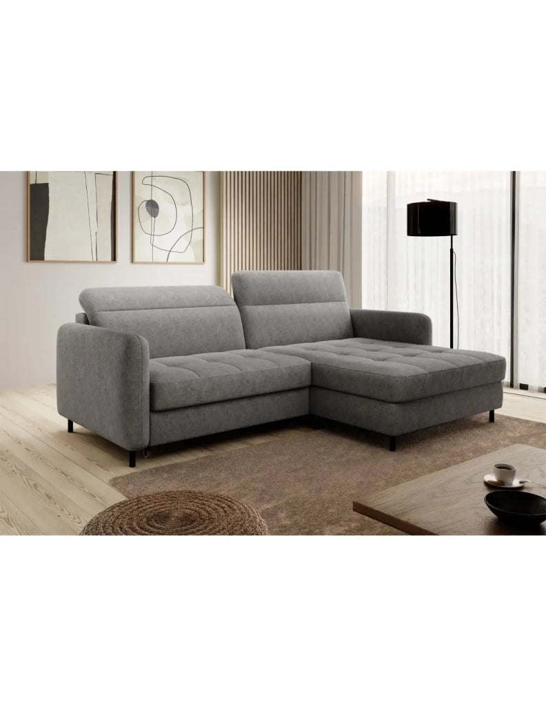 Divano ad angolo collezione GOUMSI colore Grigio mélange