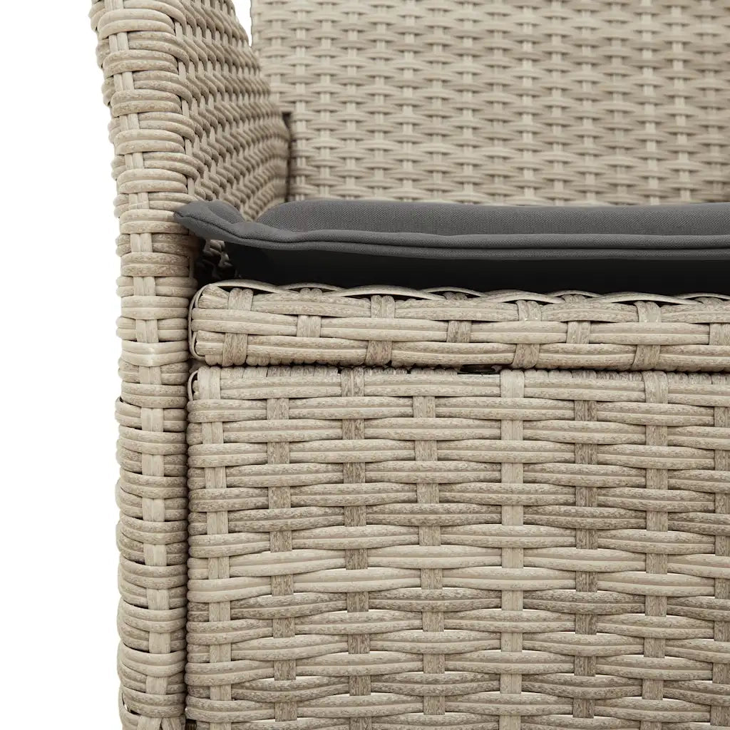 Set Pranzo da Giardino 5pz con Cuscini Polyrattan e Vetro 3278575