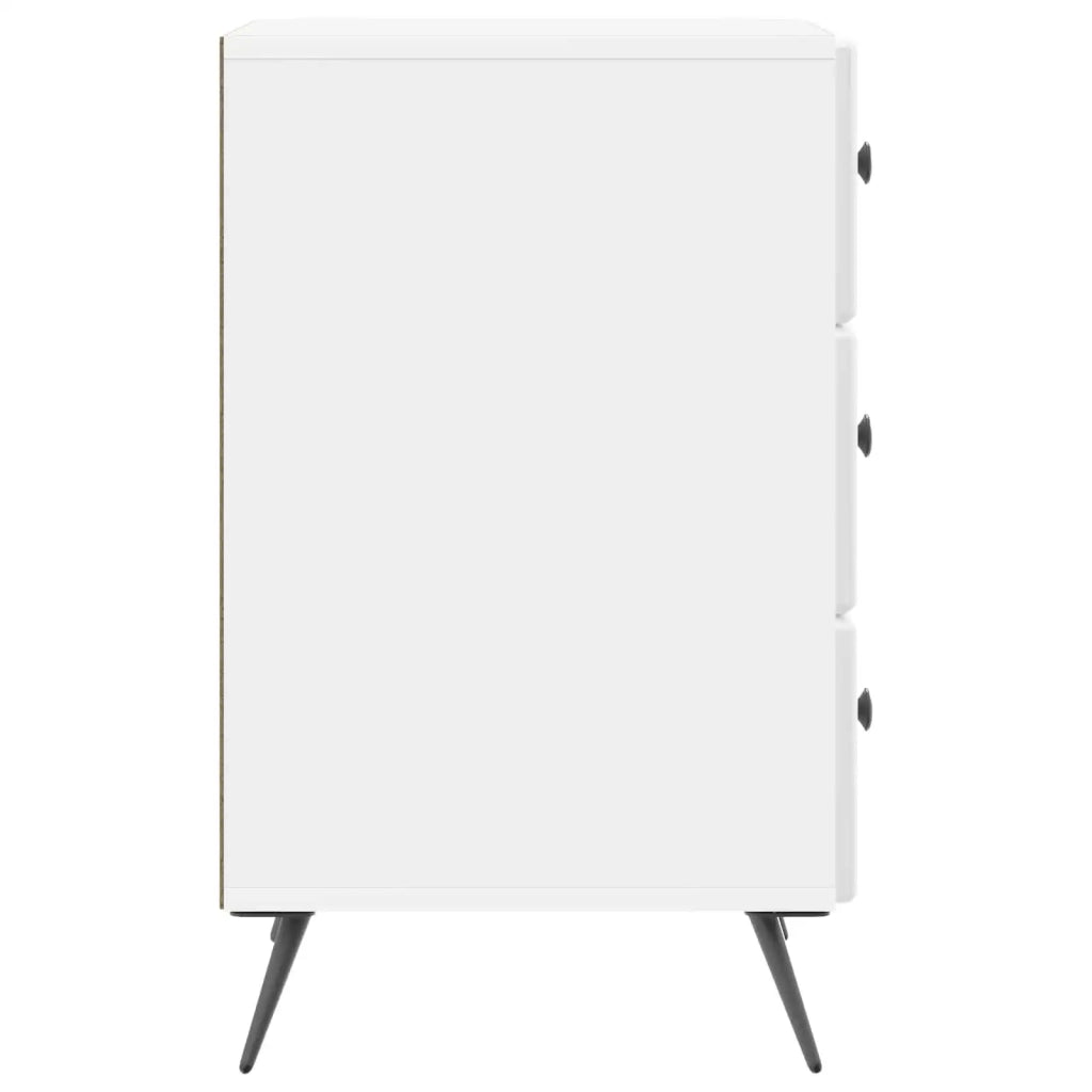 Armadio da Notte con cassetto Bianco Lucido 43 x 41 x 66,5 cm 895479