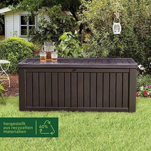 Keter Rockwood Deck Box Armadietto portaoggetti Rettangolare Marrone