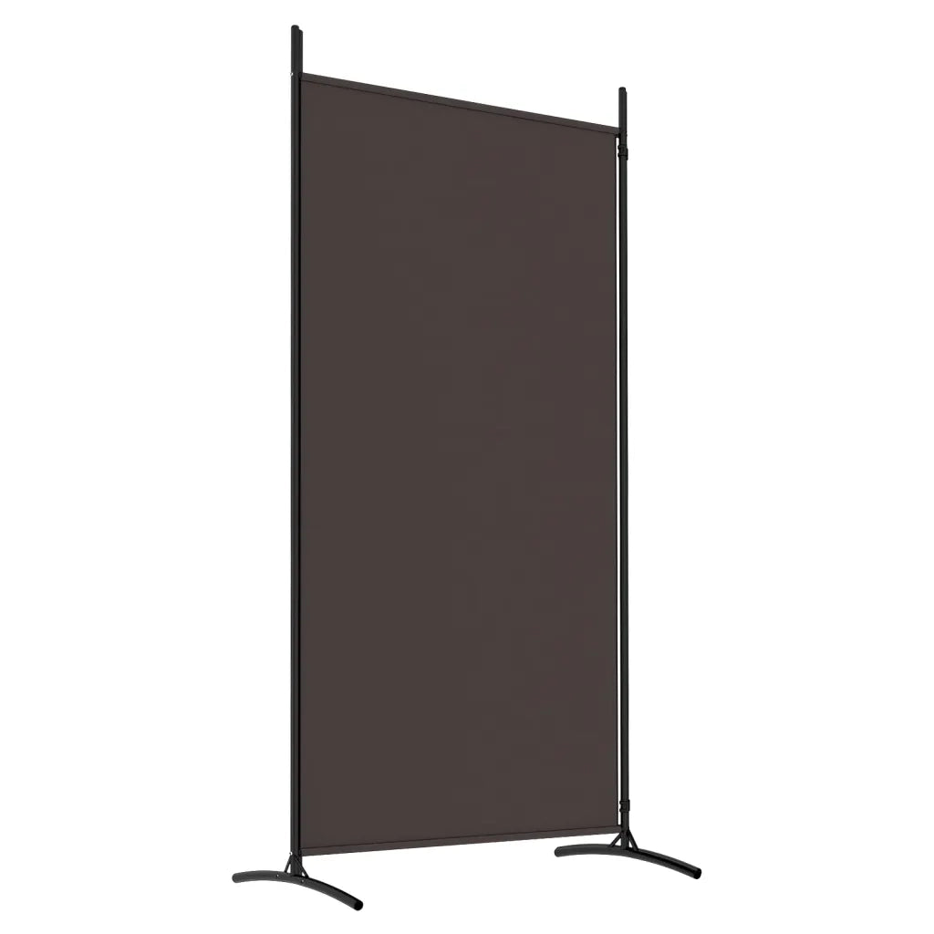 Divisorio a 2 Pannelli Marrone 175x180 cm in Tessuto 350259