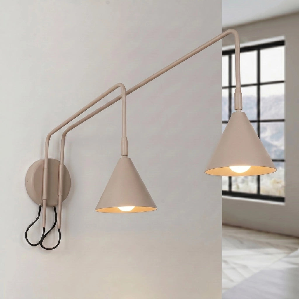 Applique NOX 2 taupe con interruttore