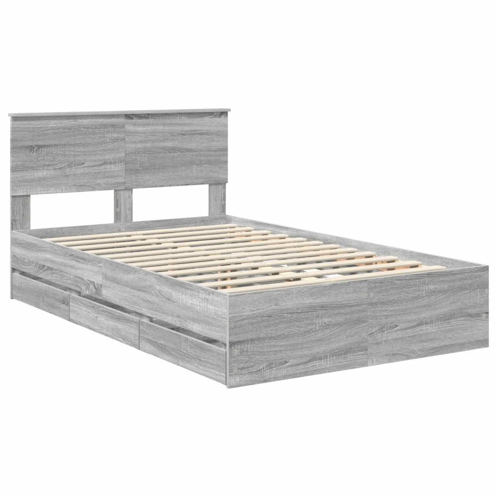 Struttura del letto con cassetto Grigio Sonoma 120 x 190 cm 3410733