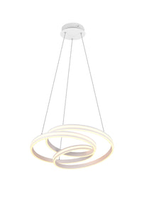 Lampada a Sospensione da Interno a LED in Metallo Bianco Opaco