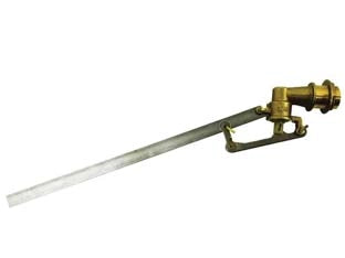 GALLEGGIANTE IN OTTONE 5 COPIGLIE CON ASTA PIATTA INOX  M 3/4  5 copiglie