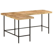 Scrivania 165x110x77 cm Legno Massello Mango Ferro 353333