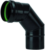 Save GOMITO 90  ° PER STUFA A PELLET LIGHT SENZA GUARNIZIONE Col. Nero opaco  EE ? cm. 10