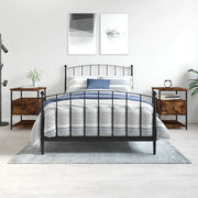 Comodini 2 pz-Set di 2 Tavolino da notte Rovere Fumo 40x42x56 cm in Legno Multistrato