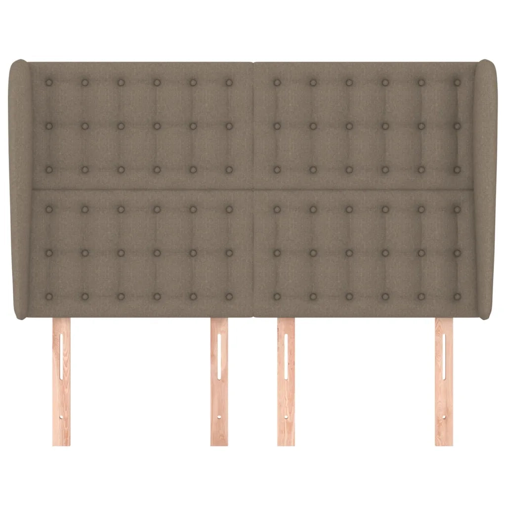 Testiera ad Orecchio-Testata con Orecchie Tortora 147 x 23 x 118/128 cm in Tessuto 516026