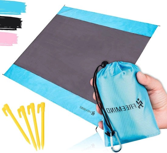 Tenda da picnic esterna - leggera e piuma - 200 x 200 cm - impermeabile - compatta e senza sabbia - degenza mini con borsa - 4 anelli e ganci di carabina