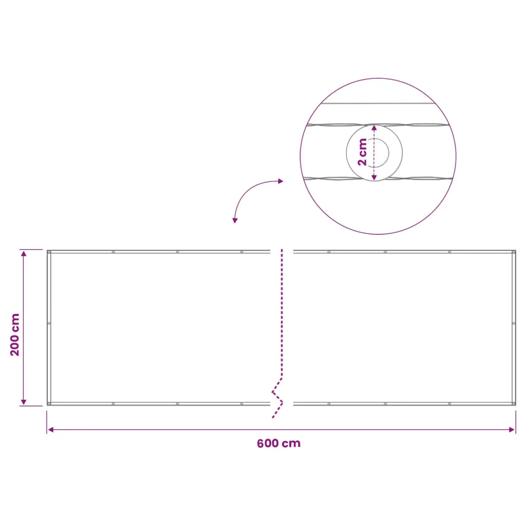 Schermo di Privacy per Balcone 200 x 600 cm 42036586