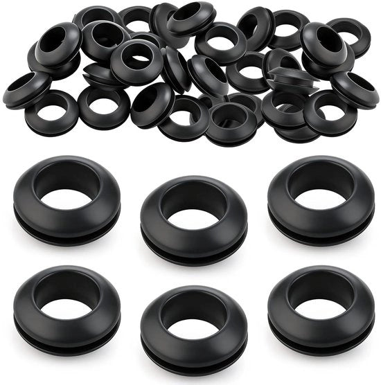 80 pezzi di gomma 12mm Grommets per cavi e installazioni elettriche, ideali per applicazioni elettriche e sicurezza