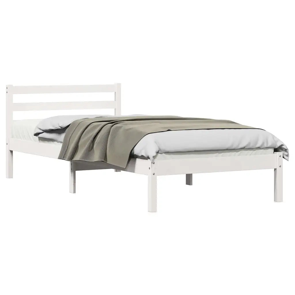 Struttura del letto con testiera Bianco 225,5 x 95,5 x 69,5 cm 869777