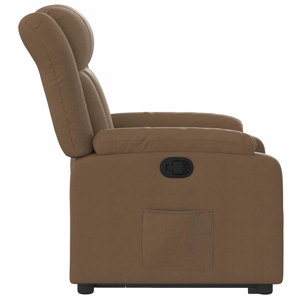 Poltrona Alzapersona Reclinabile Marrone in Tessuto 3205320