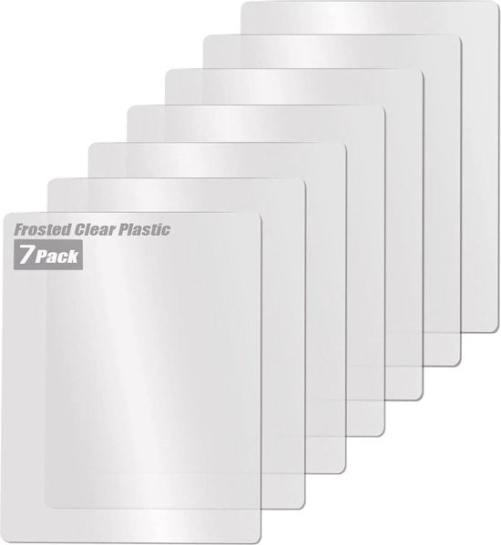 Set di 7 lame di taglio in plastica per la cucina, Fotouzy, trasparenti, cristallizzati, flessibili, BPA liberi, non porosi, resistenti al lavastoviglie, dimensioni 30x38cm