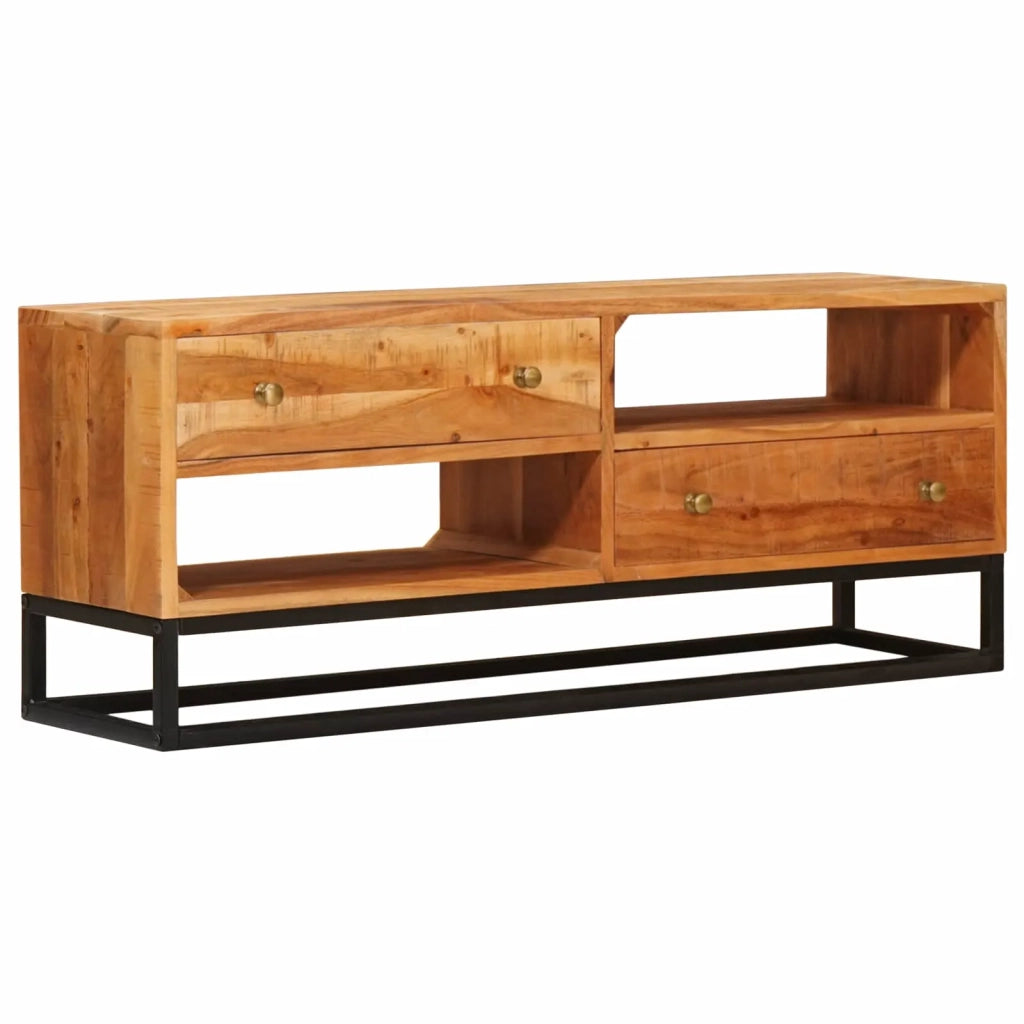 Mobile TV Naturale 110 x 30 x 44 cm Legno di Acacia Massello 4104614