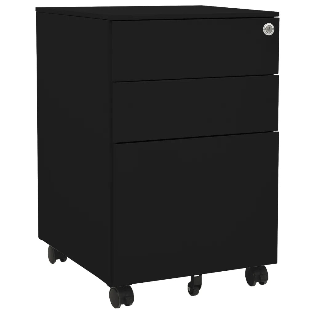 Schedario Mobile Nero 39x45x60 cm in Acciaio cod mxl 57341