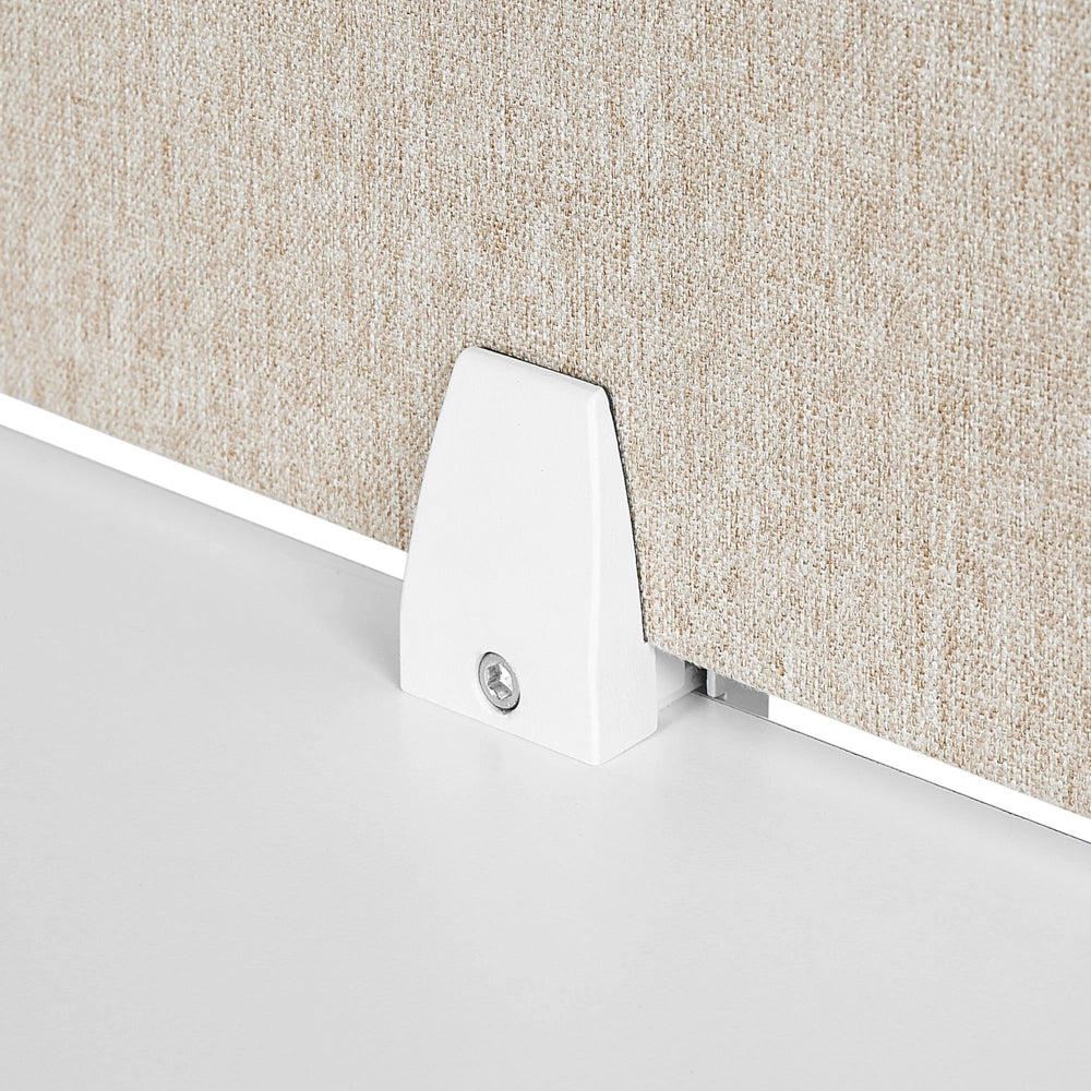 Pannello Divisorio Beige Fonoassorbente 130 x 40 cm in Plastica PET per Scrivania