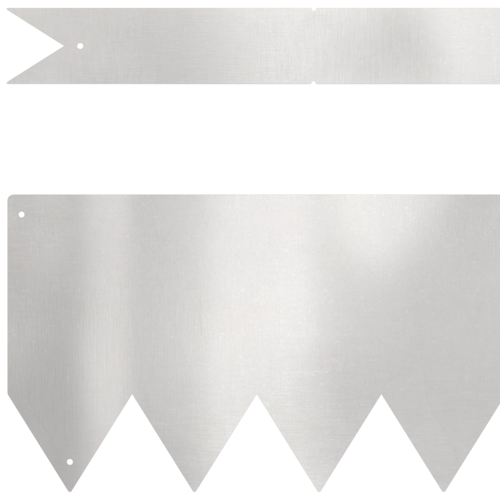 Bordature per Prato 20 pezzi 100x0.5x15 cm Acciaio Inossidabile