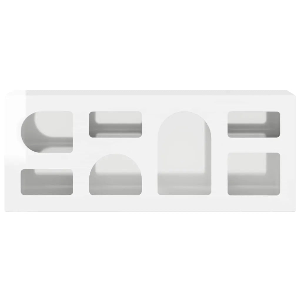 Mobile TV Bianco Lucido 100 x 35 x 40 cm Legno multistrato 891268