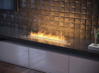 Camino a Bioetanolo da Incasso 120x32 cm Insert 1200 in Acciaio Inox